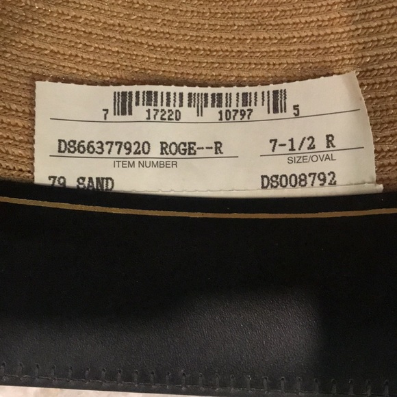Dobbs Rosebud Straw Fedora Vintage 79 Sand Excellent size 7 1/2 - Picture 9 of 11